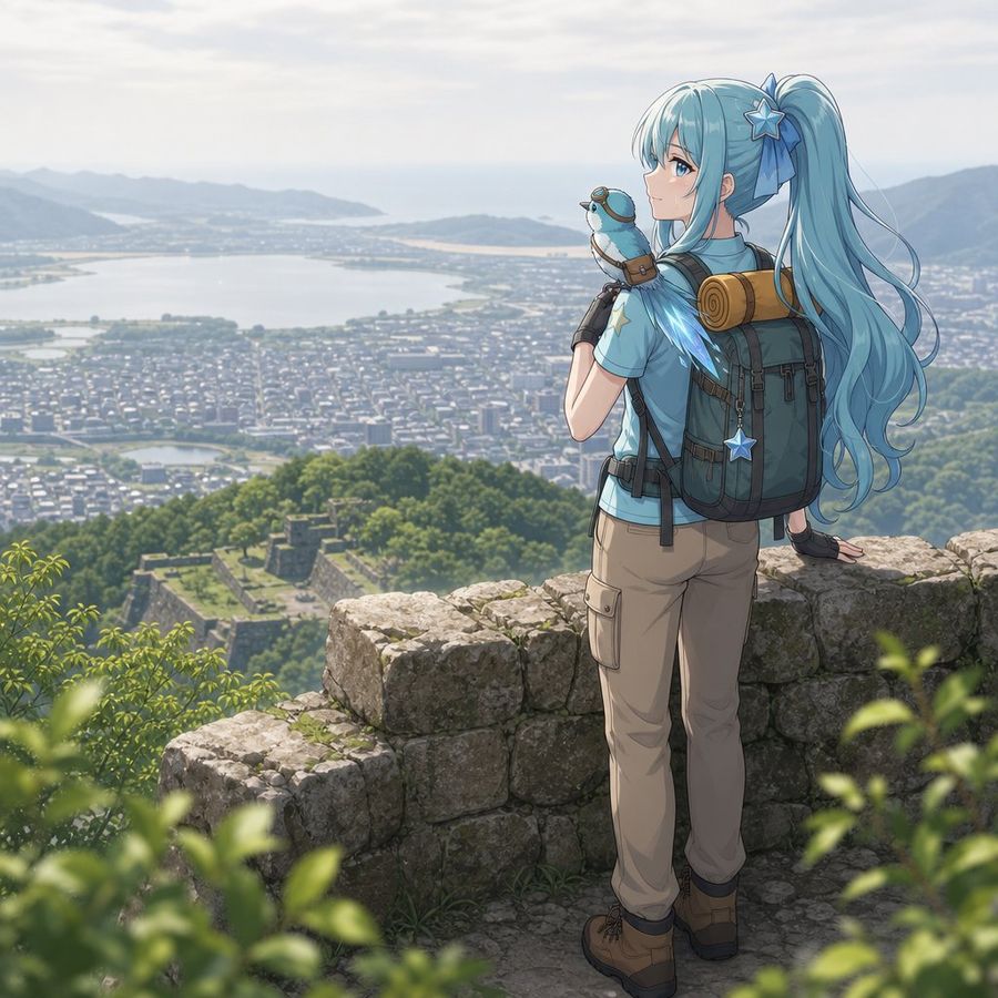 Anime Hiker Mountain View — GPT Image 2 image prompt example