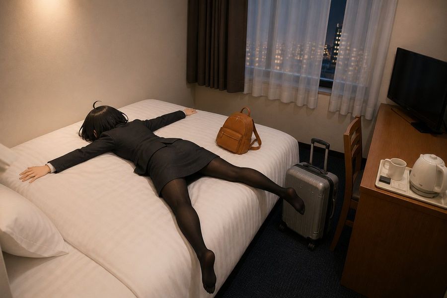 Anime Hotel Room Officewoman — GPT Image 2 image prompt example