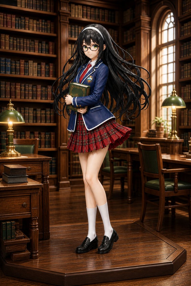 Anime Library Diorama — GPT Image 2 image prompt example