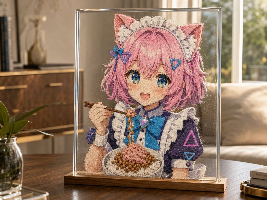 Anime Maid Sand Art — GPT Image 2 image prompt example