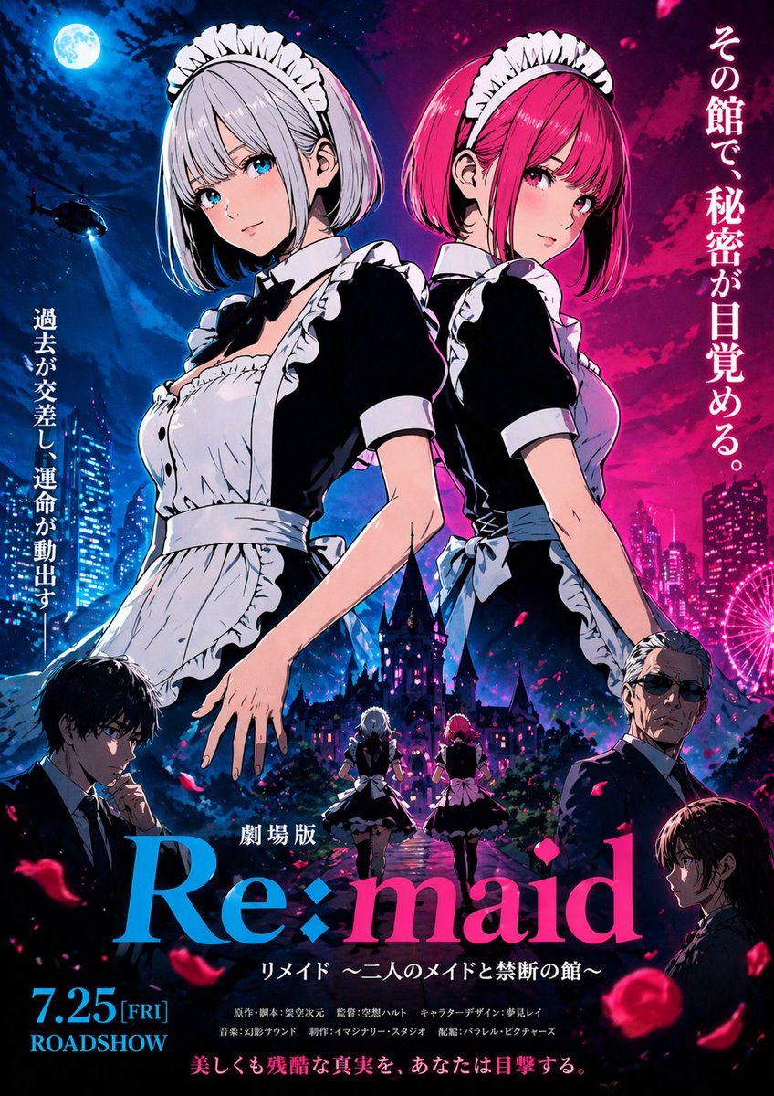 Anime Maid Thriller Movie Poster — GPT Image 2 image prompt example