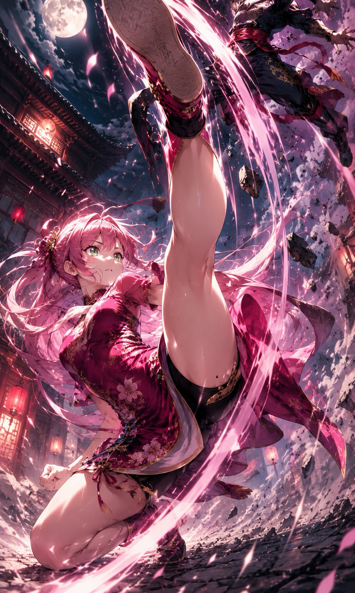 Anime Martial Artist Kick — GPT Image 2 image prompt example