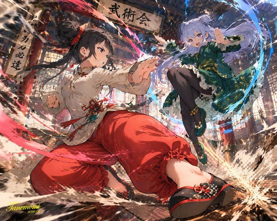 Anime Martial Arts Battle Dojo — GPT Image 2 image prompt example