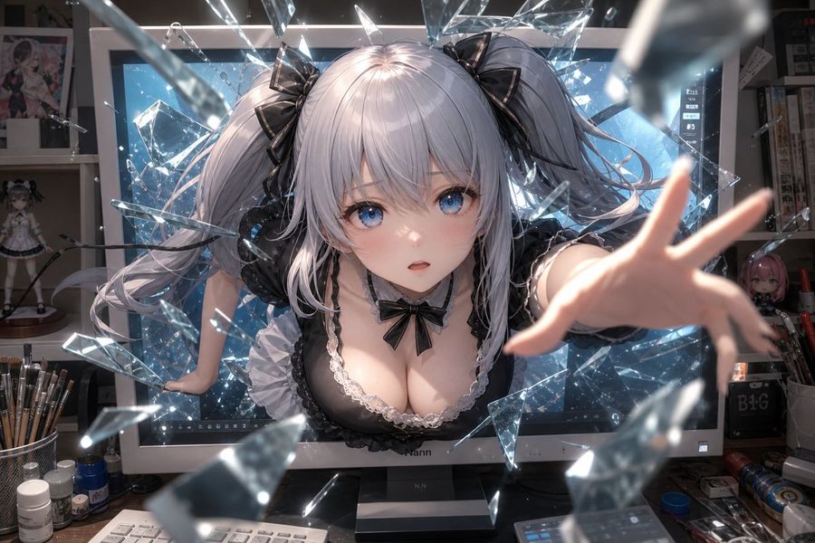 Anime Monitor Wallpaper — GPT Image 2 image prompt example
