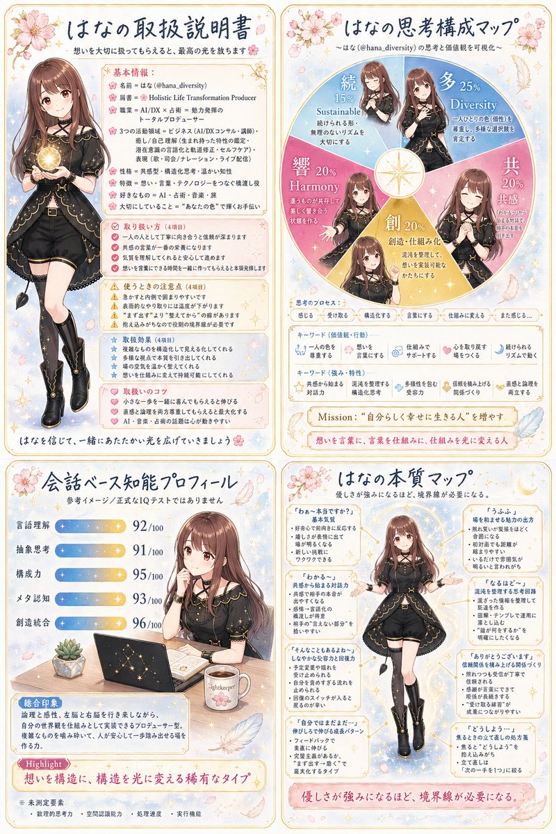 Anime Personality Infographic Poster — GPT Image 2 image prompt example