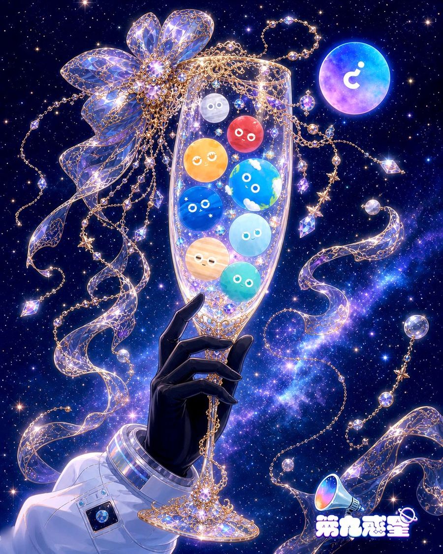 Anime Planet Champagne Art — GPT Image 2 image prompt example