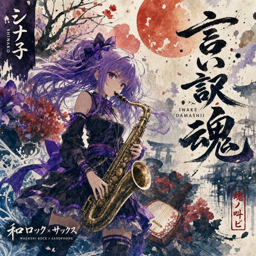Anime Saxophone Album Cover — GPT Image 2 image prompt example