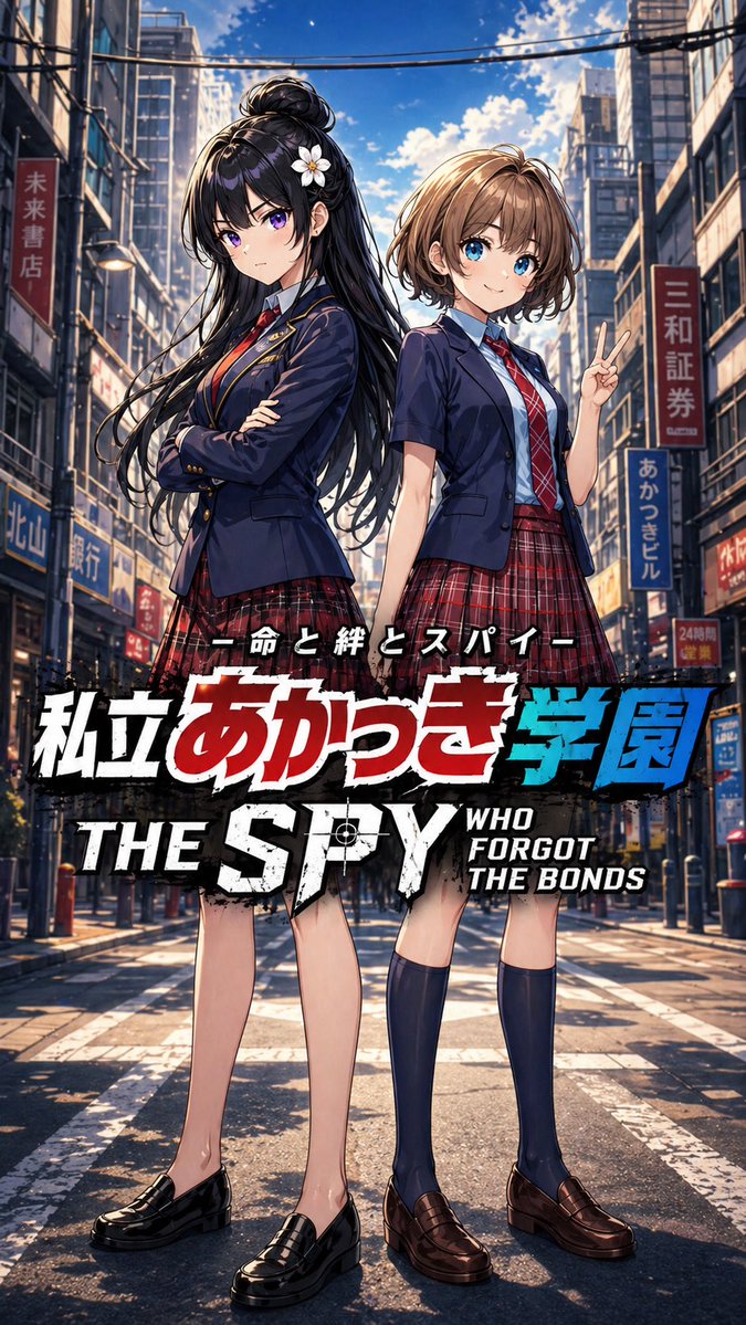 Anime School Spy Movie Poster — GPT Image 2 image prompt example