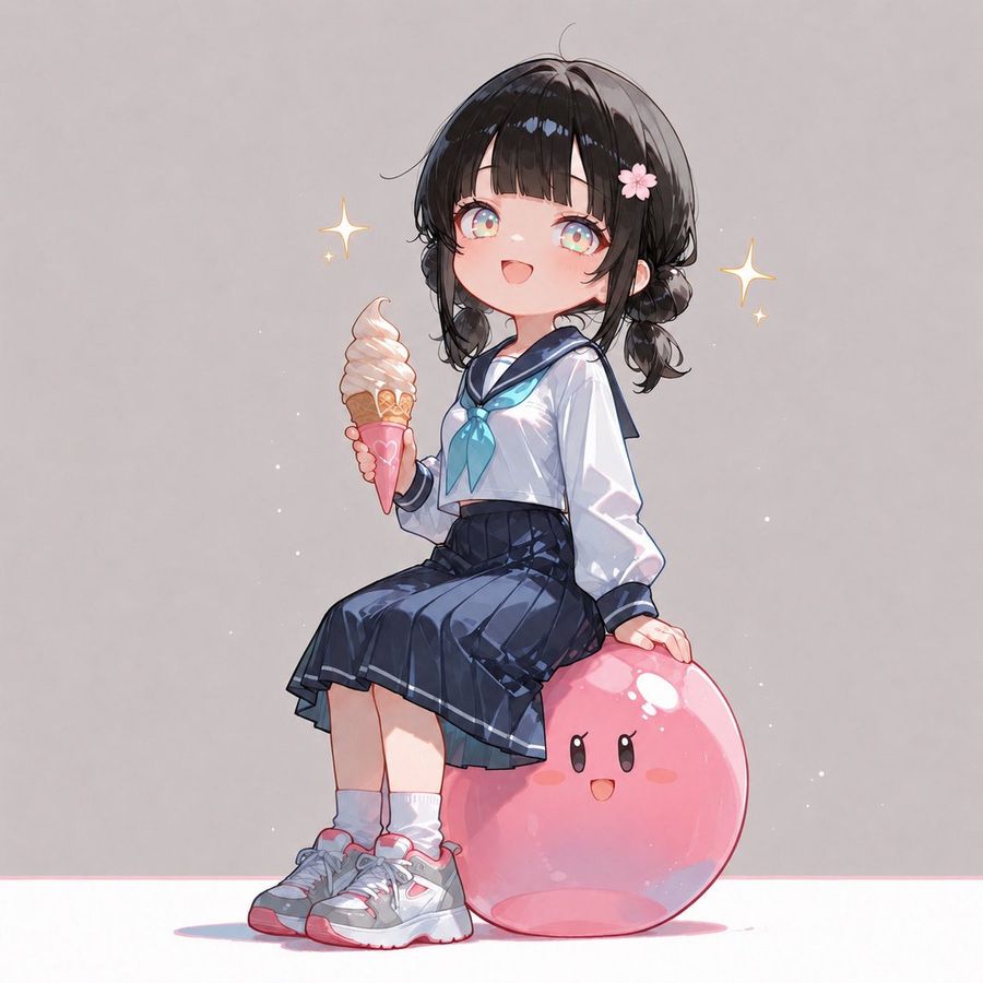 Anime Schoolgirl Pink Slime — GPT Image 2 image prompt example