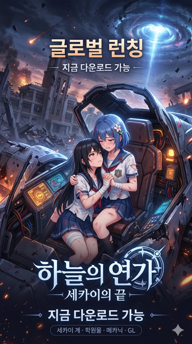 Anime Sci Fi Game Launch Poster — GPT Image 2 image prompt example
