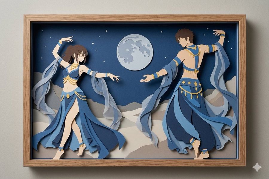 Anime Shadow Box Dancers — GPT Image 2 image prompt example