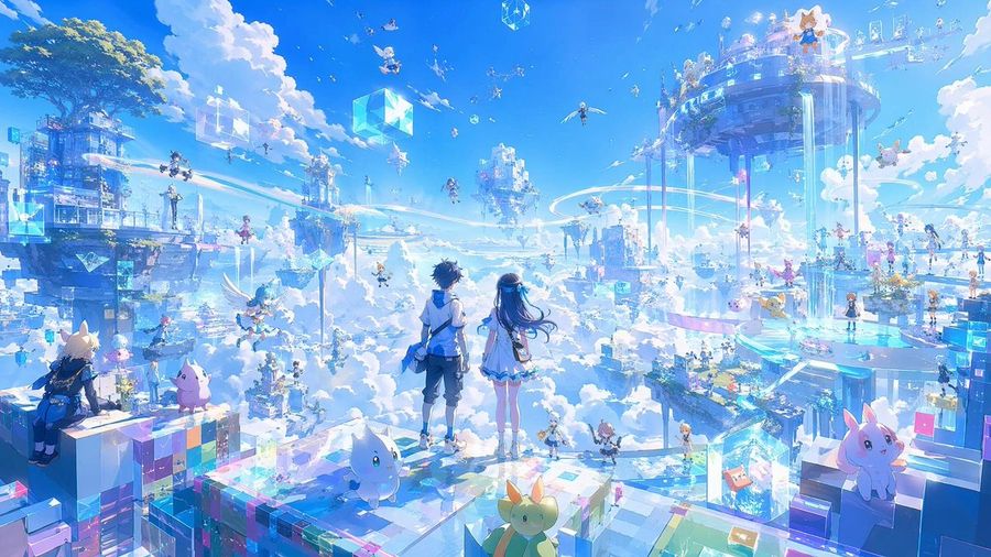 Anime Sky City Fantasy — GPT Image 2 image prompt example