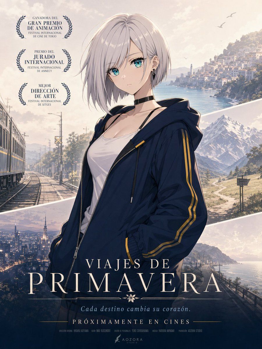 Anime Spring Travel Film Poster — GPT Image 2 image prompt example