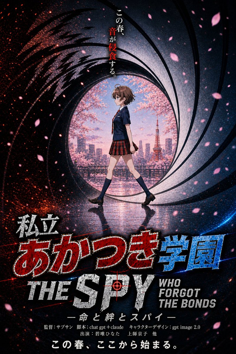 Anime Spy School Poster — GPT Image 2 image prompt example