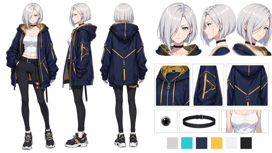 Anime Streetwear Character Sheet — GPT Image 2 image prompt example