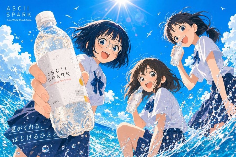 Anime Summer Soda Ad Poster — GPT Image 2 image prompt example
