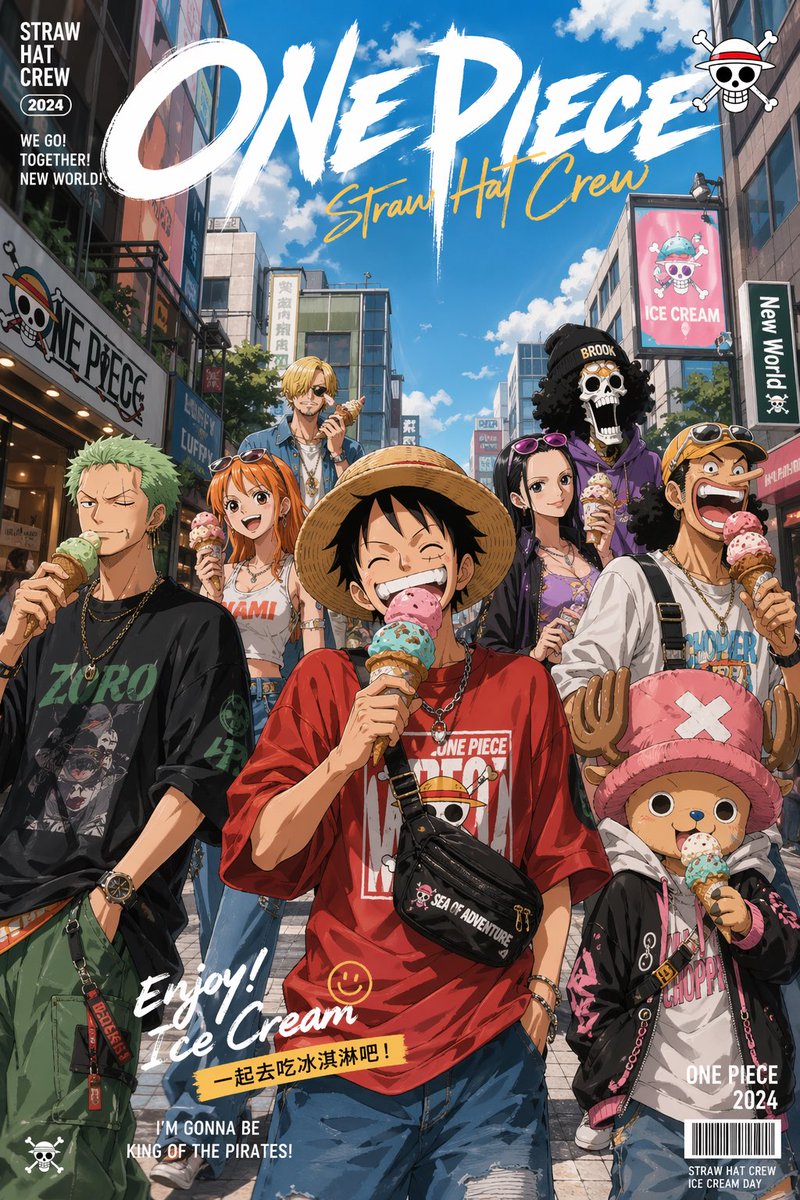 Anime Summer Street Poster — GPT Image 2 image prompt example