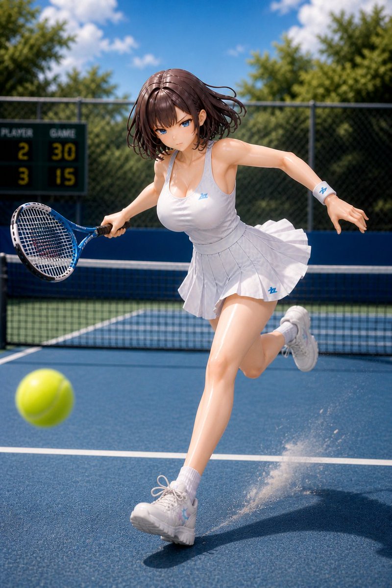 Anime Tennis Diorama — GPT Image 2 image prompt example
