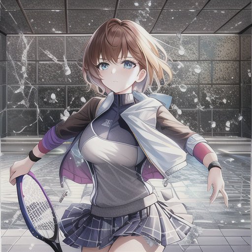Anime Tennis Girl Court — GPT Image 2 image prompt example