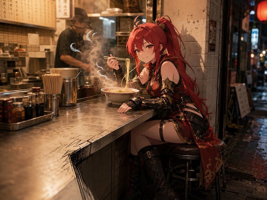 Anime Warrior Ramen Shop — GPT Image 2 image prompt example