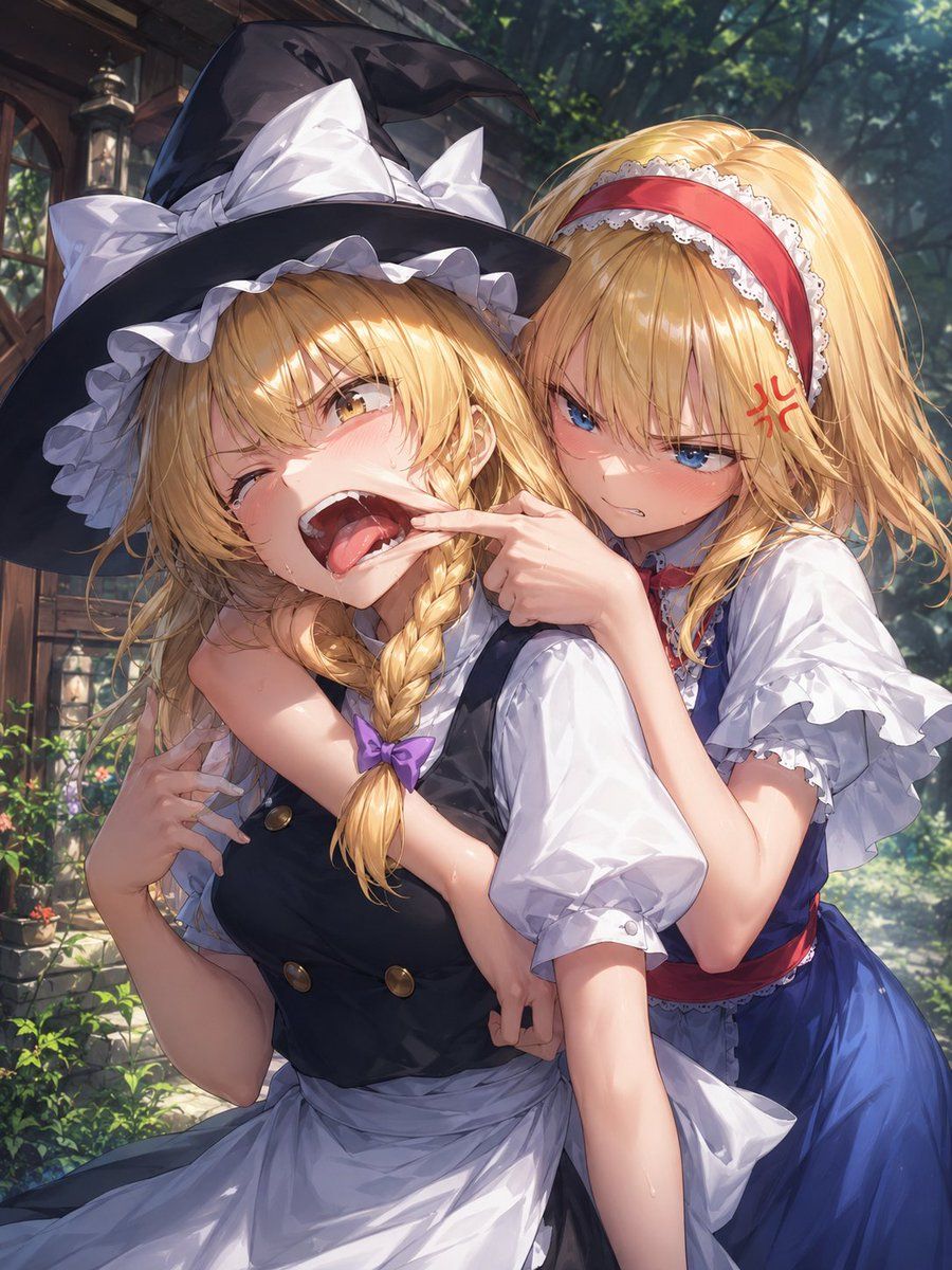 Anime Witch Cheek Pull — GPT Image 2 image prompt example