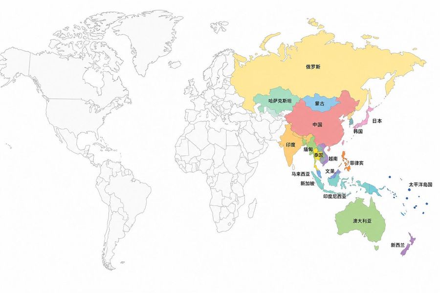 Apac Highlighted World Map — GPT Image 2 image prompt example