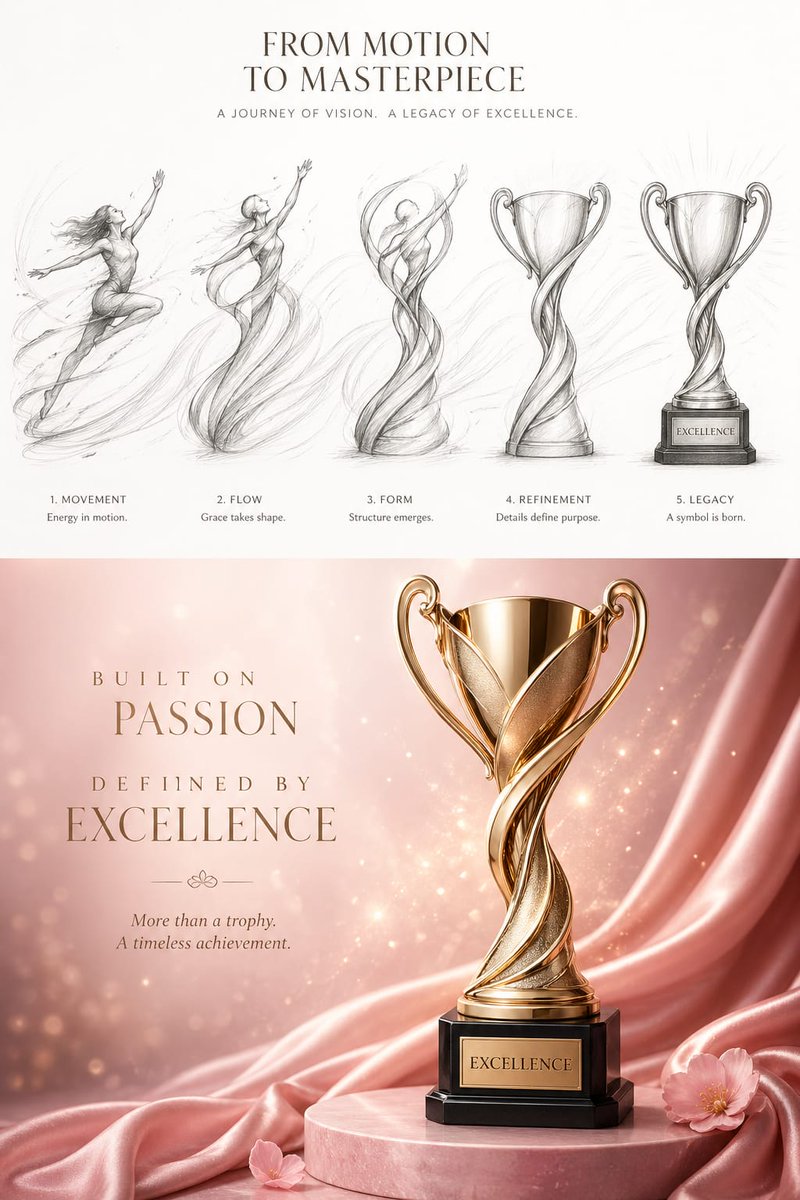 Artistic Luxury Trophy Design Poster — GPT Image 2 image prompt example
