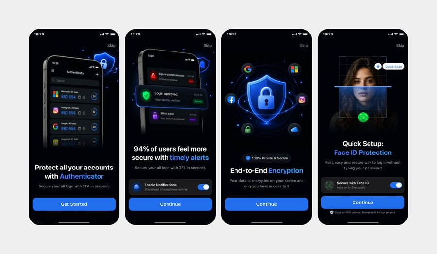 Authenticator Onboarding Ui by @soumyadipdzign — GPT Image 2 image prompt example
