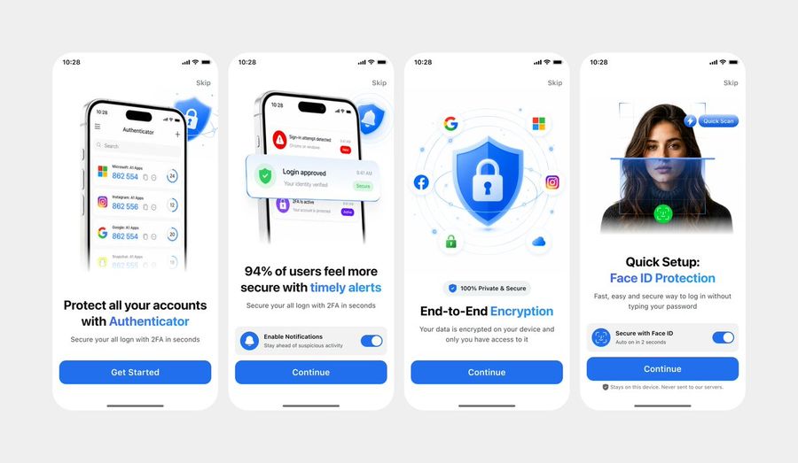 Authenticator Onboarding Ui — GPT Image 2 image prompt example