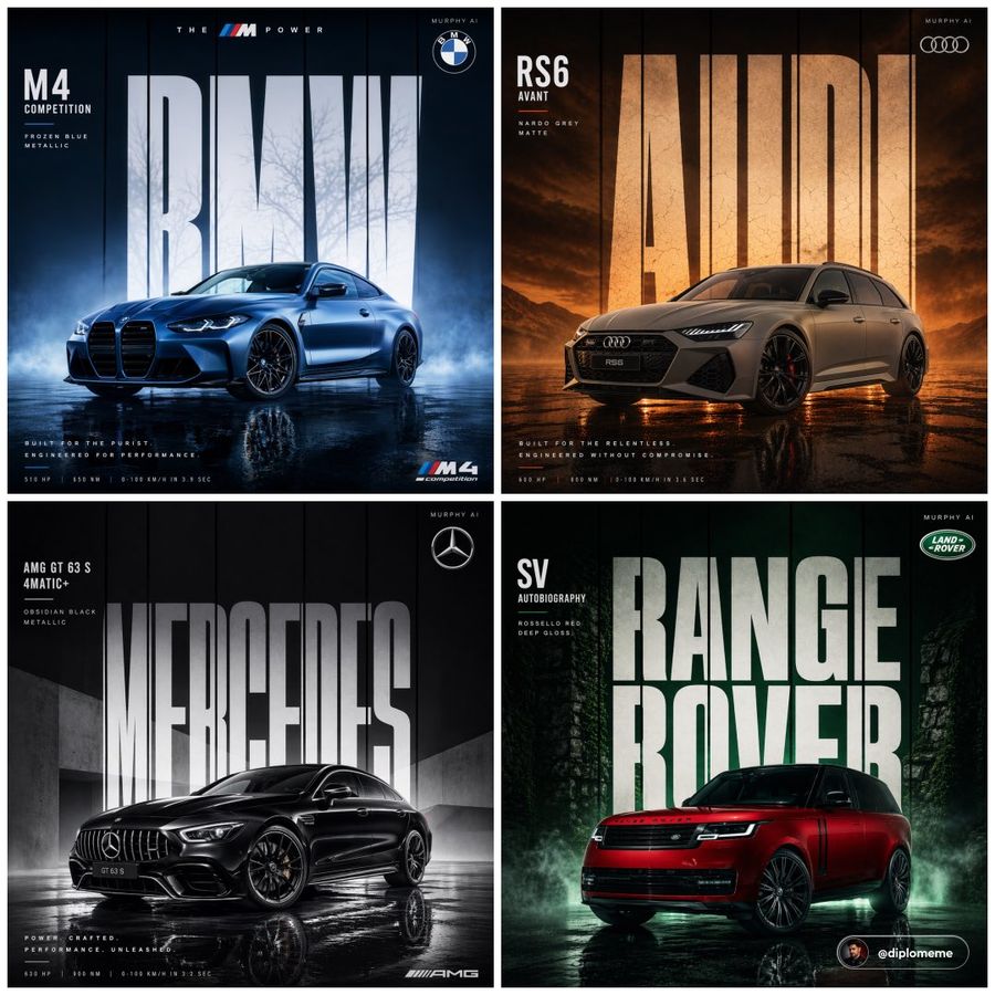 Automotive Billboard Poster Template — GPT Image 2 image prompt example