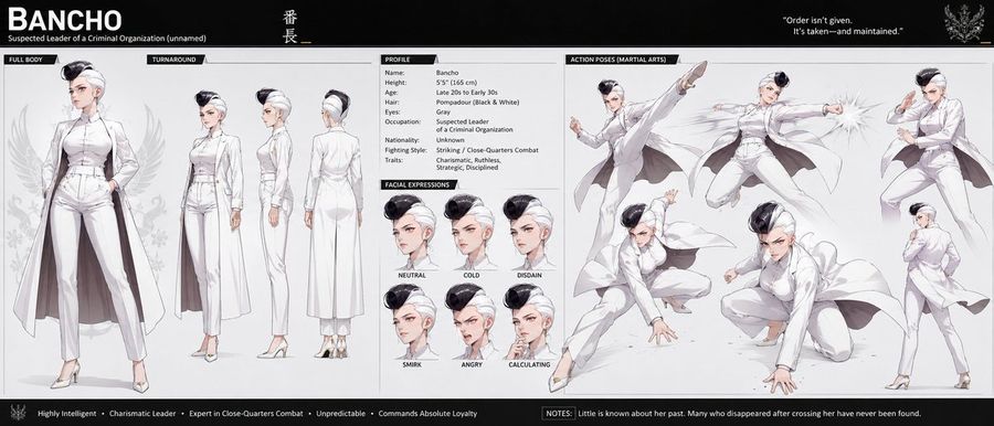 Bancho Character Reference Sheet — GPT Image 2 image prompt example