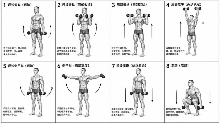 Biomechanical Fitness Instructional Chart — GPT Image 2 image prompt example
