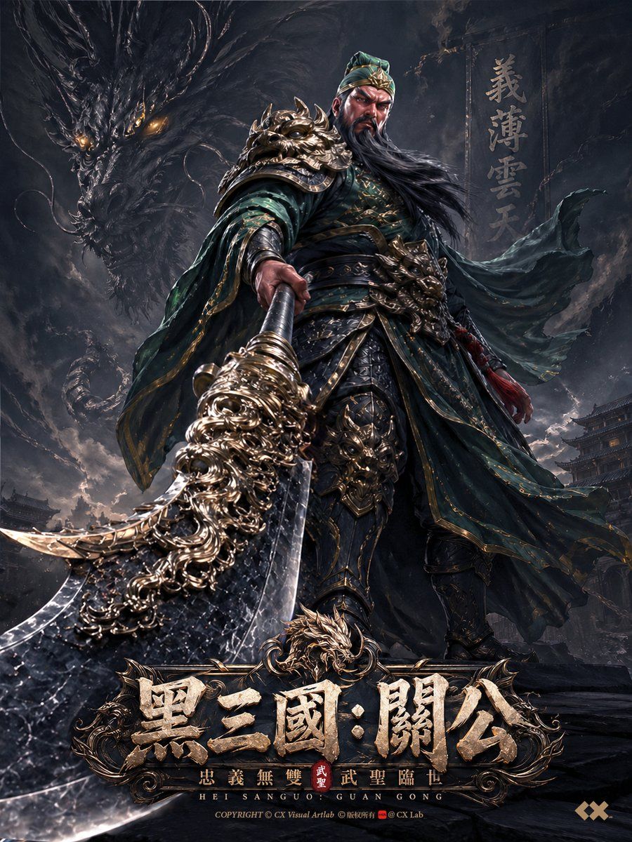Black Myth Style Guan Yu — GPT Image 2 image prompt example