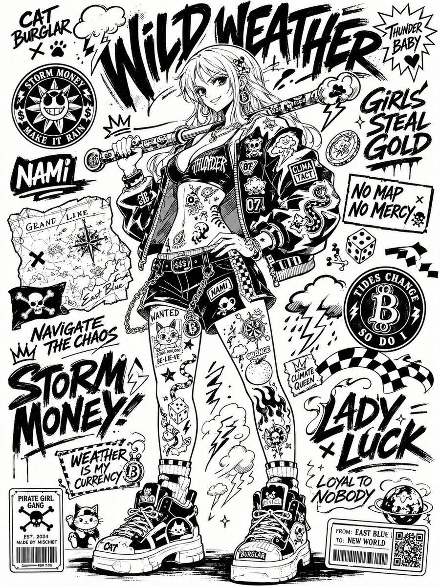Black White Sticker Bomb Poster — GPT Image 2 image prompt example