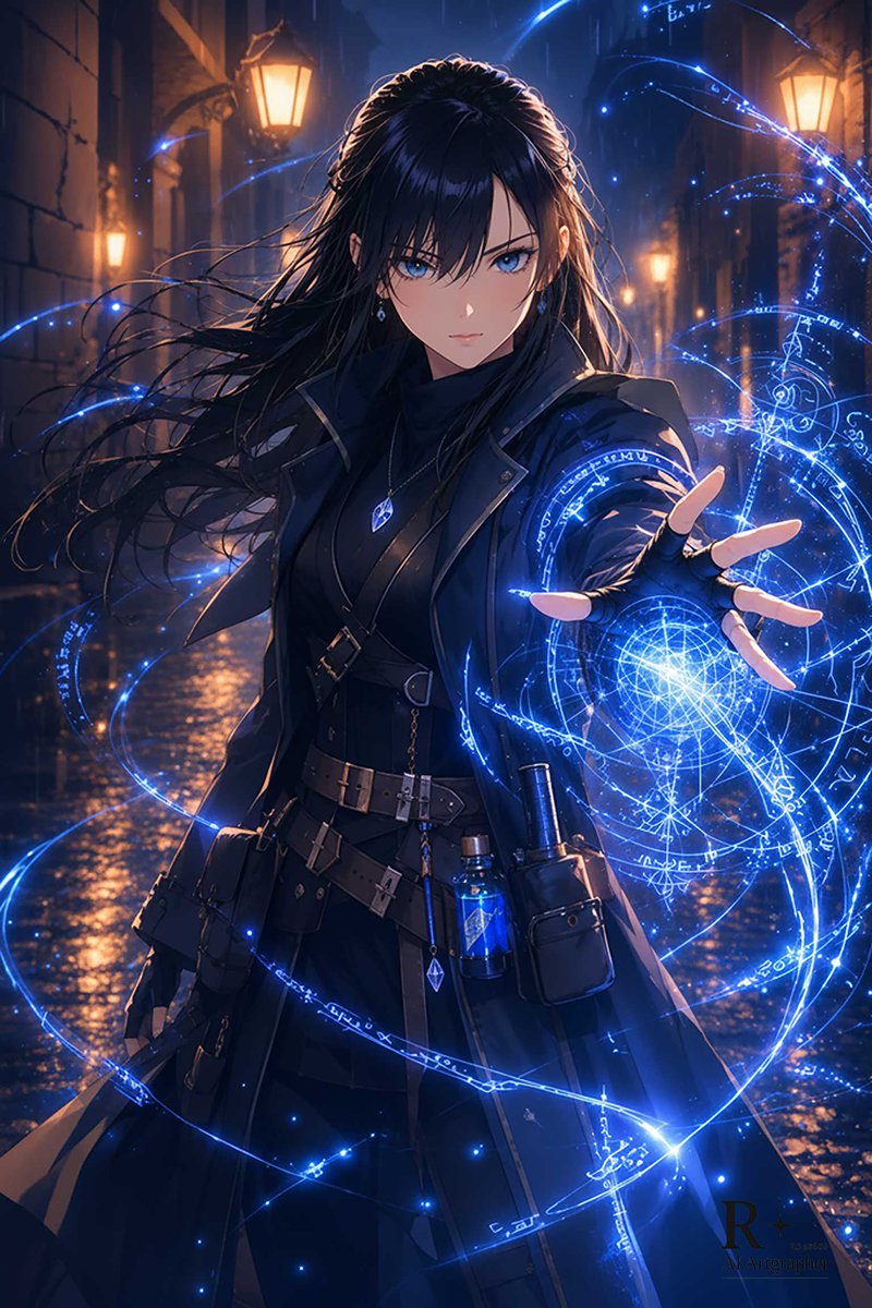 Blue Arcane Spellcaster — GPT Image 2 image prompt example