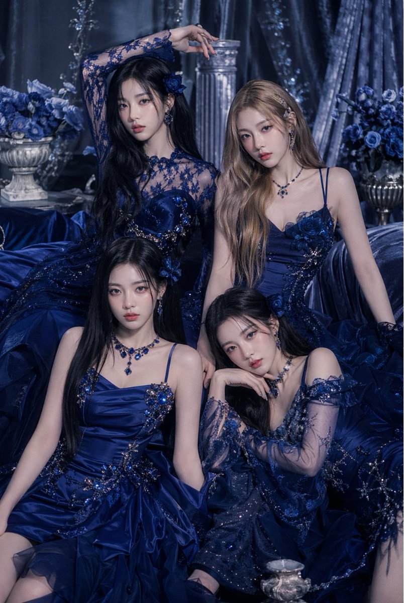 Blue Couture Group Portrait — GPT Image 2 image prompt example
