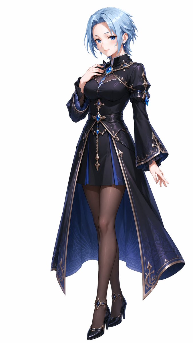 Blue Haired Fantasy Woman — GPT Image 2 image prompt example
