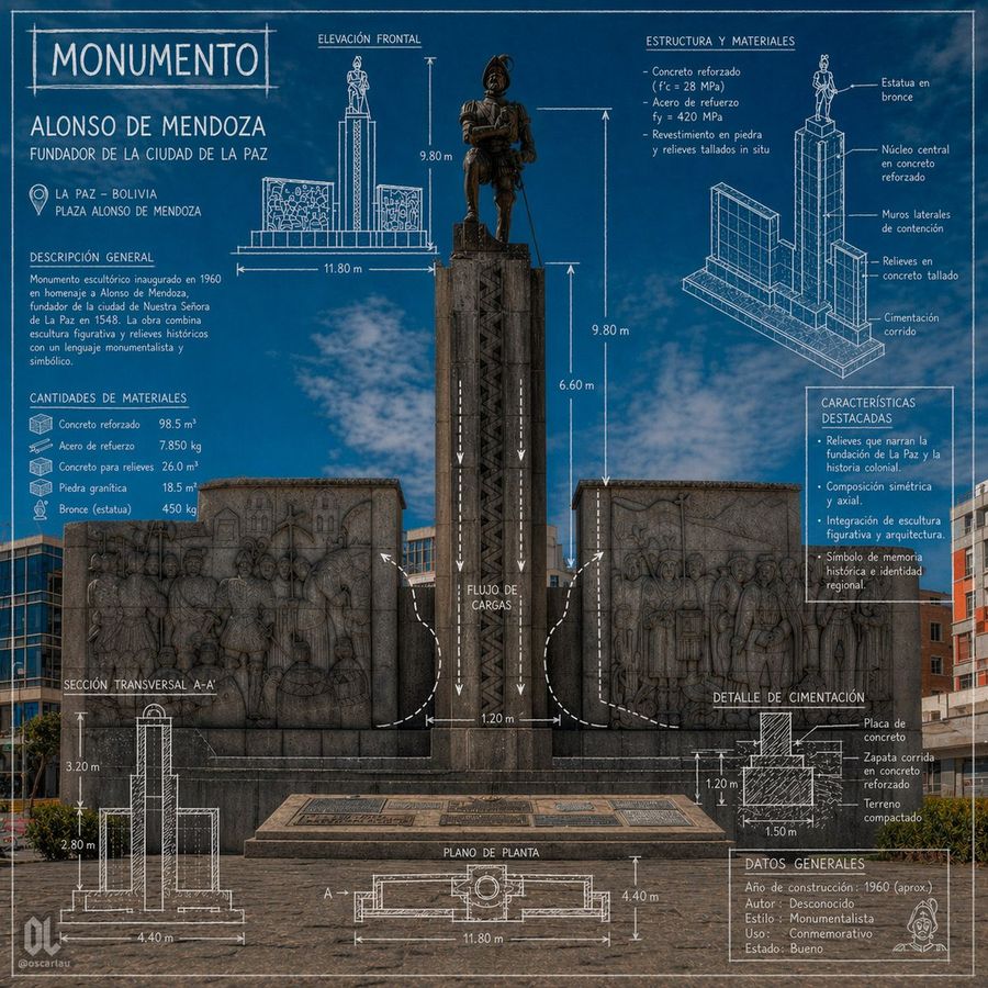 Blueprint Monument Infographic Poster — GPT Image 2 image prompt example