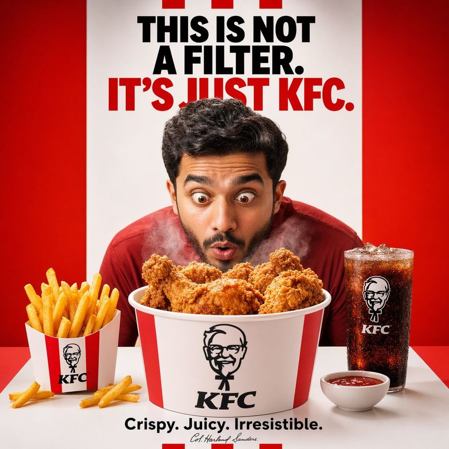 Bold Kfc Food Ad Poster — GPT Image 2 image prompt example