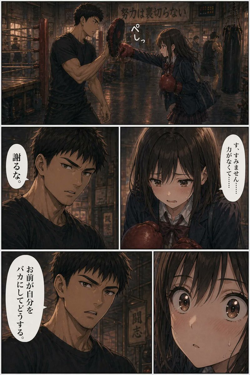 Boxing Gym Manga Page — GPT Image 2 image prompt example