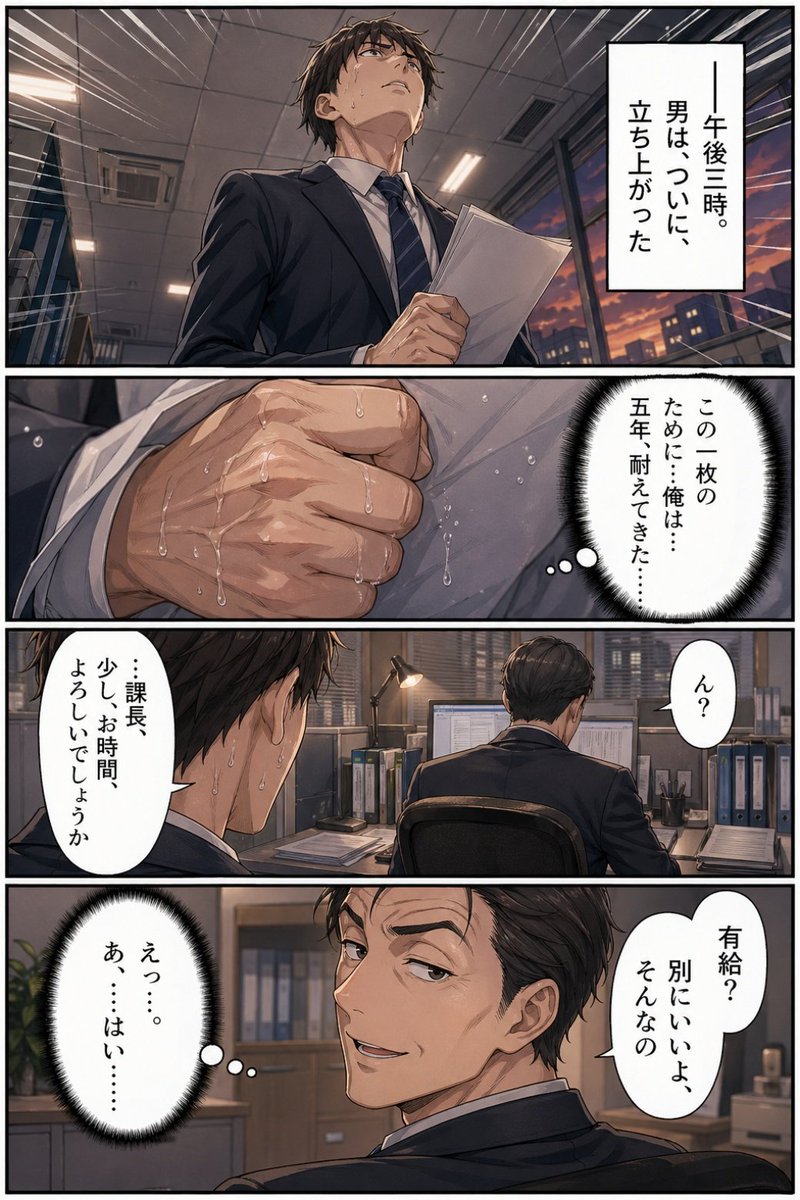 Business Office Manga Page — GPT Image 2 image prompt example