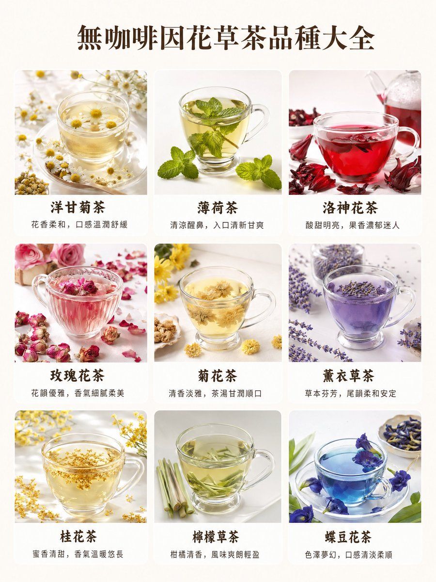 Caffeine Free Herbal Tea Chart — GPT Image 2 image prompt example