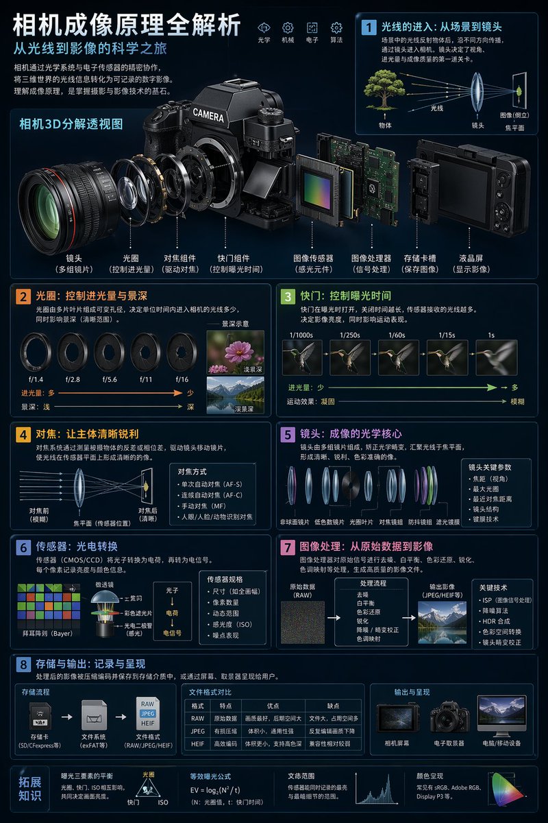 Camera Imaging Technology Infographic — GPT Image 2 image prompt example