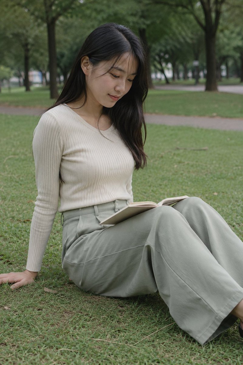 Candid Park Reading Portrait by @ToroJushiAi — GPT Image 2 image prompt example