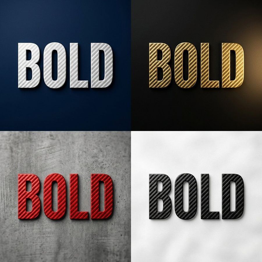 Carbon Fiber Typography — GPT Image 2 image prompt example