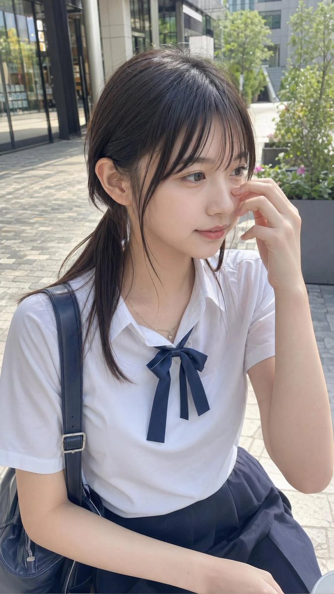 Casual Student Uniform Street Photo — GPT Image 2 image prompt example