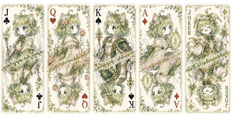 Cat Beastman Playing Cards — GPT Image 2 image prompt example