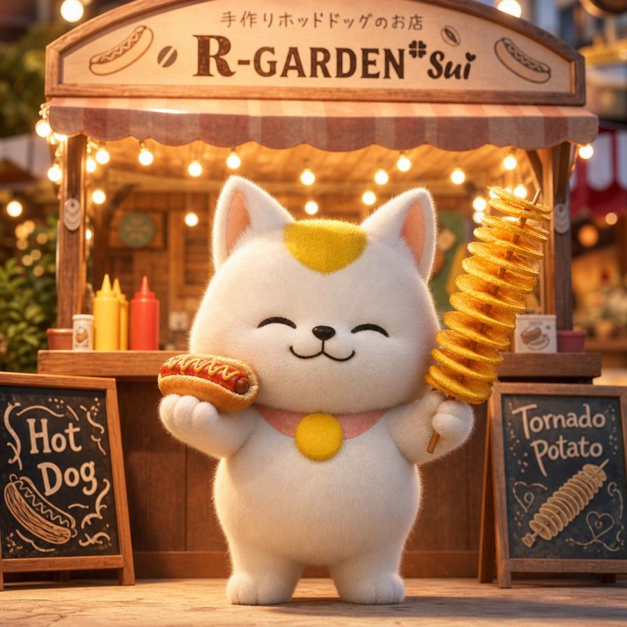 Cat Mascot Food Stall — GPT Image 2 image prompt example