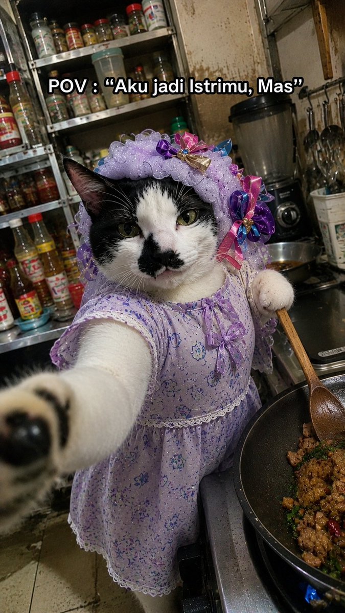 Cat Wife Cooking Meme — GPT Image 2 image prompt example