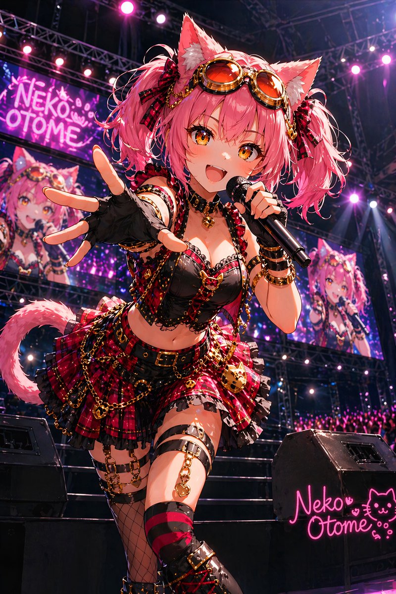 Catgirl Idol Concert Stage — GPT Image 2 image prompt example